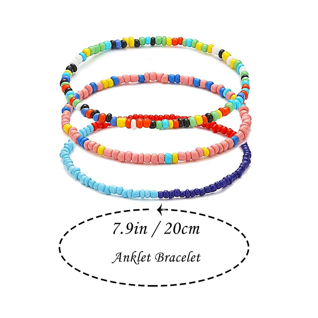 Lắc Chân Chuỗi Hạt Handmade Nhiều Màu Phong Cách Bohemian Thời Trang Cho Nam Và Nữ