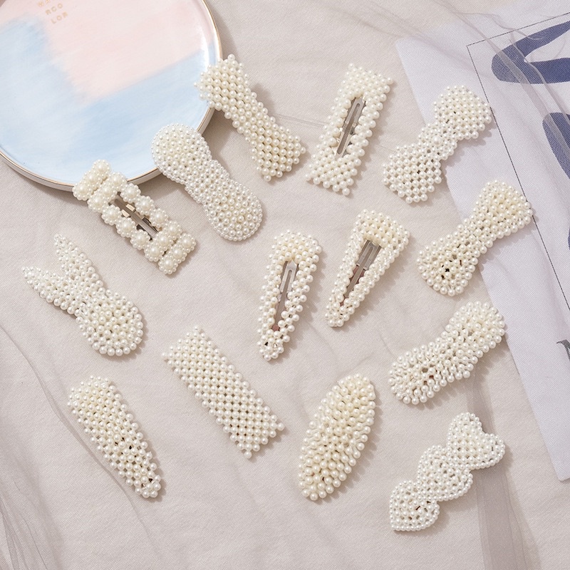 Kẹp Tóc Hợp Kim Đính Hạt Nhiều Hình Phong Cách Hàn Quốc Cho Nữ 01