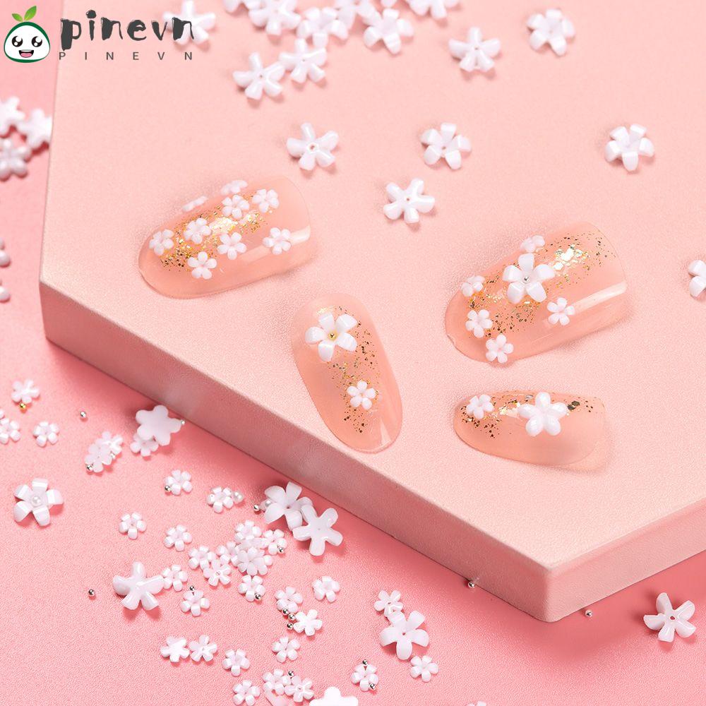 (Hàng Mới Về) Phụ Kiện Trang Trí Móng Tay Hình Hoa / Quả Dứa 3D Mini Ba Chiều Diy Thời Trang Cho Nữ