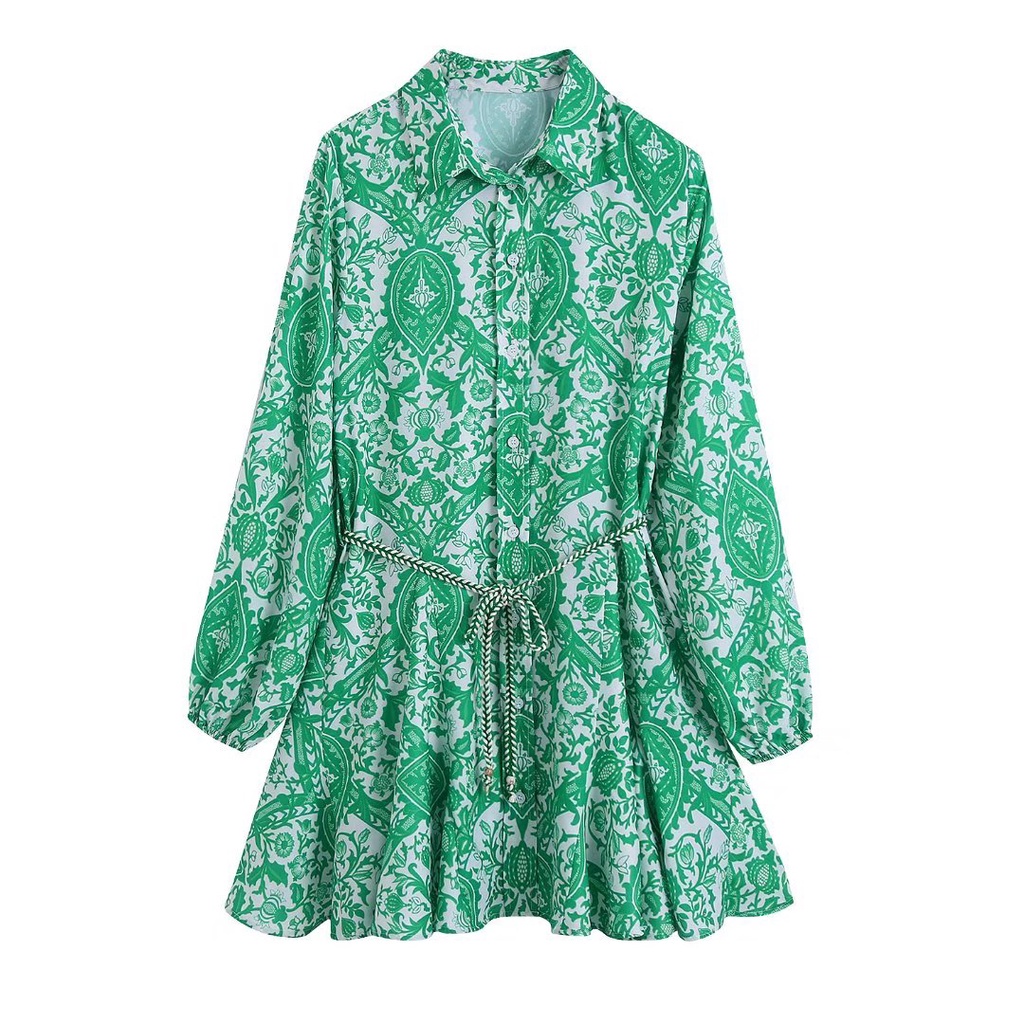 Đầm Zara xòe hoa xanh xinh xắn DH01XTG50N10 Hot
