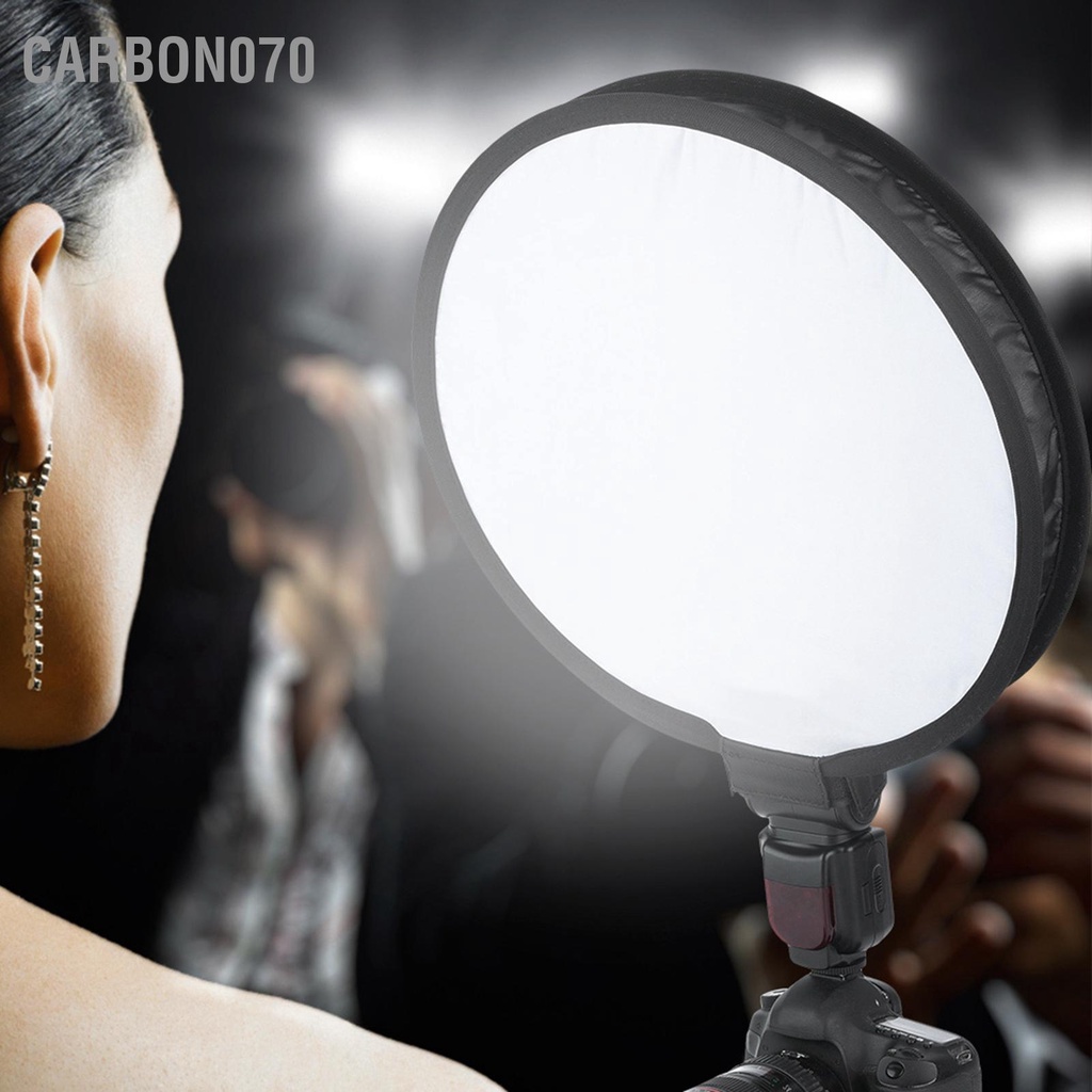Hàng HOT Tản sáng chụp đèn flash máy ảnh hình tròn di động có thể gập lại 40CM【Carbon070】