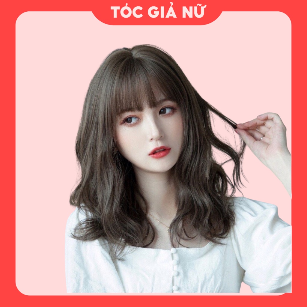 Tóc giả nguyên đầu xoăn sóng ngắn mã 9078A tặng lưới đội tóc