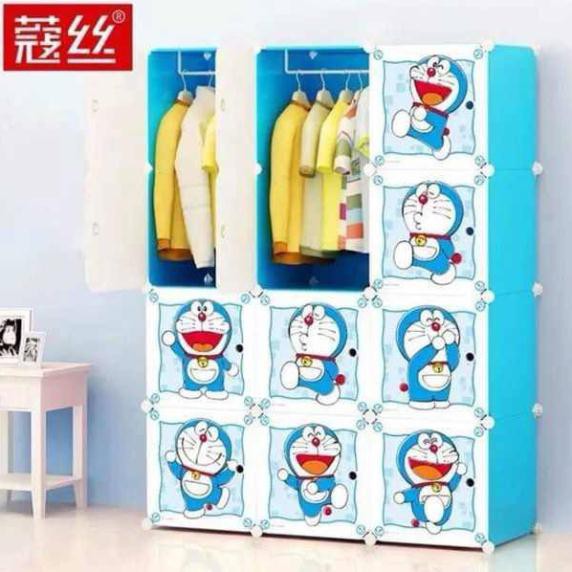 Tủ nhựa ghép 12 ô doremon như hình