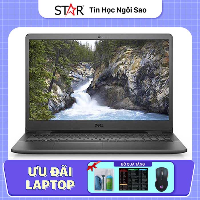 Laptop Dell Vostro 15 3500 (V5I3001W): I3 1115G4, Intel UHD Graphics, Ram 8G, SSD NVMe 256G, Win10, 15.6”FHD (Đen)