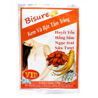 Kem tắm trắng cấp tốc từ Huyết yến và Hồng sâm Bisure