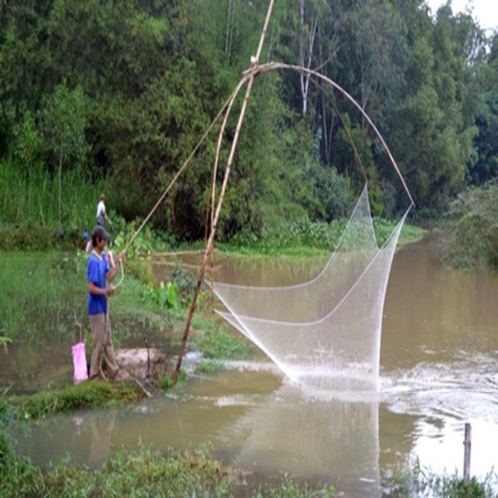 Vó bắt cá đan thủ công