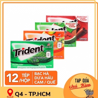 Kẹo cao su TRIDENT Thái Lan thanh 12 TÉP / Singum TRIDENT Thái hộp 12 STICKS [tạp quá chú Kim]