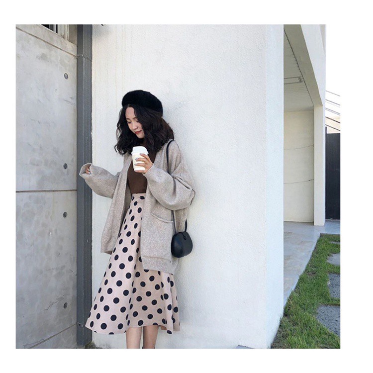 Áo khoác cardigan dệt kim cổ chữ V dày kiểu dáng rộng rãi thời trang thu đông cho nữ
 | BigBuy360 - bigbuy360.vn