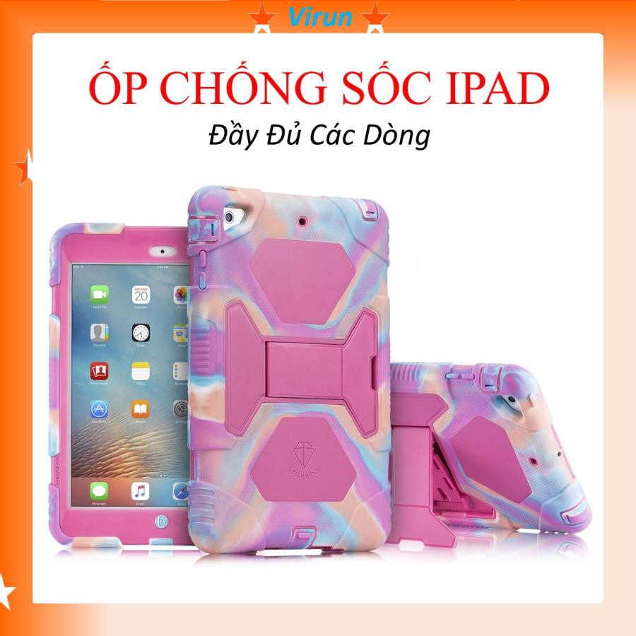 Ốp lưng ipad, Ốp Ipad Silicone cao cấp chống sốc, chống bám vân tay Cho Ipad mini, Air, Pro