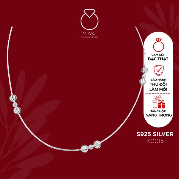 Kiềng cổ nữ Bạc Ý S925 cao cấp sang trọng nhiều kiểu | MIASJ Trang sức bạc