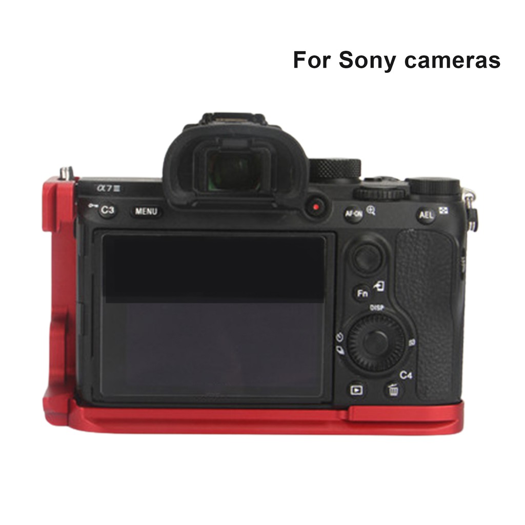 [Ppulauan]Aluminum Alloy Quick Release L Plate Bracket Hand Grip for Sony A7M3 A7R3 A9