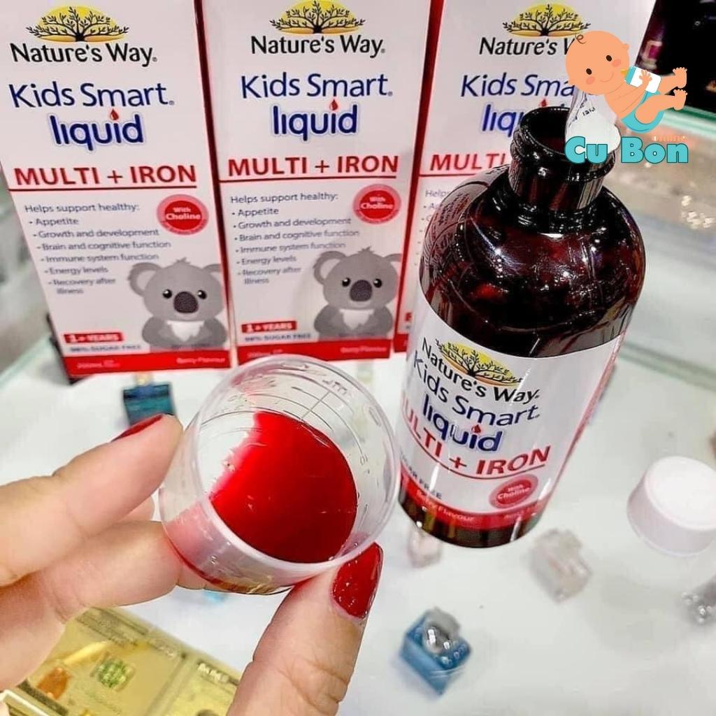Sắt nước cho bé trên 1 tuổi Nature's Way Kids Smart Liquid Multi + Iron 200ml của Úc
