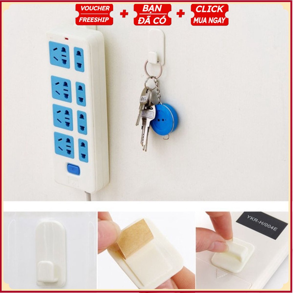 Vỉ 2 Bộ Khung Treo Điều Khiển Remote Các Loại - Giá Treo Chìa Khóa X4 Dính Tường Siêu Chắc