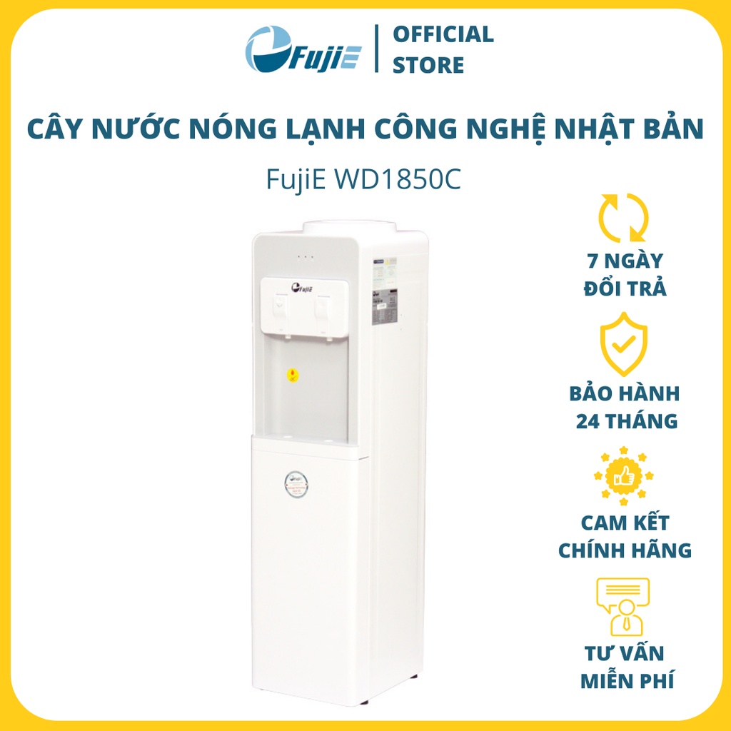 Cây nước nóng lạnh FujiE WD1850C làm lạnh block công nghệ Nhật Bản, đạt chuẩn quốc tế, Bảo hành chính hãng 24 tháng