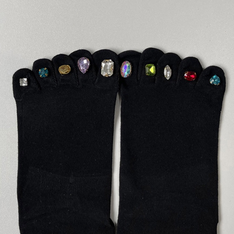 XIXI Tất Cotton Xỏ Ngón Đính Đá Thời Trang Cho Nữ