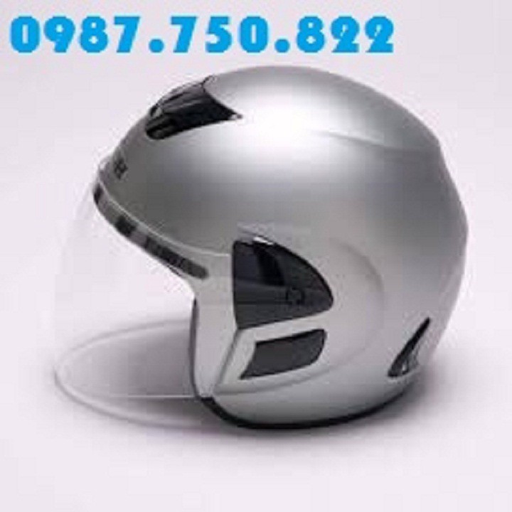 Mũ Bảo Hiểm Nam Nữ 3/4 có kính kiểu @Honda@ tem bạc