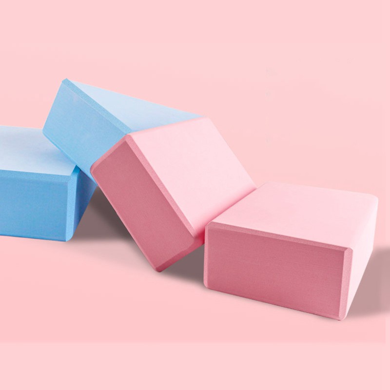 Yoga Block Yoga Foam Blocks Plus Strap with EVA Foam Brick Pink