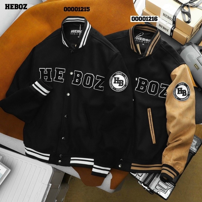 Áo khoác bomber bóng chày kaki da lộn 2 lớp unisex ulzzang nam nữ