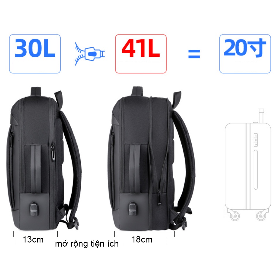 Balo laptop nam thông minh đa năng cao cấp phong cách mới