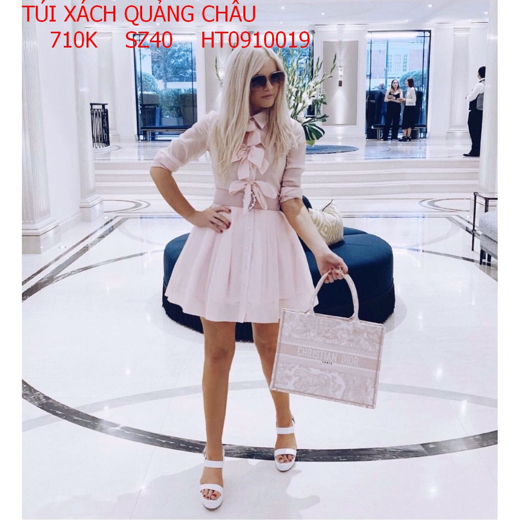 Túi D tote hồng baby