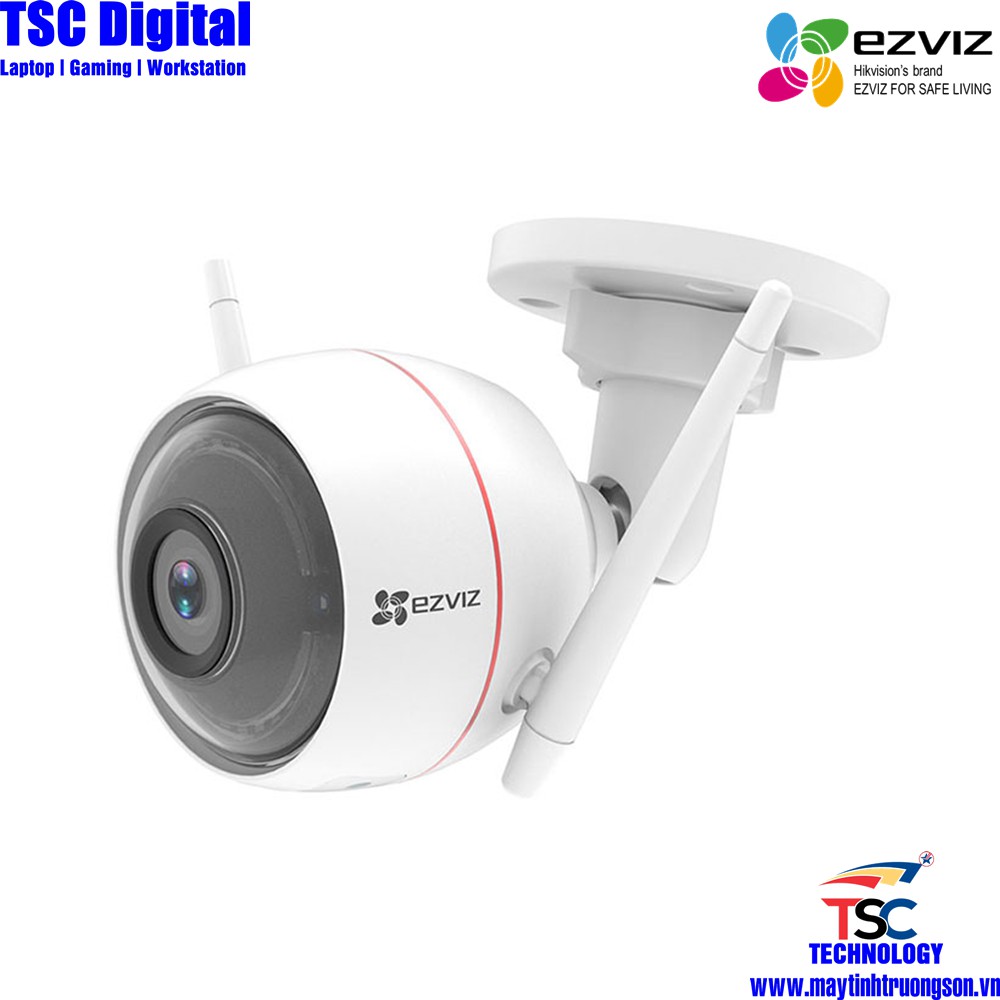 Camera EZVIZ CS-CV310 C3WN 2.0M Ful HD 1080P Kèm Thẻ Lưu Trữ 128Gb | Camera IP66 Ngoài Trời Chịu Mưa Nắng