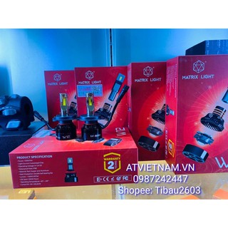 Đèn LED MATRIX LIGHT W12 chân H4 siêu sáng