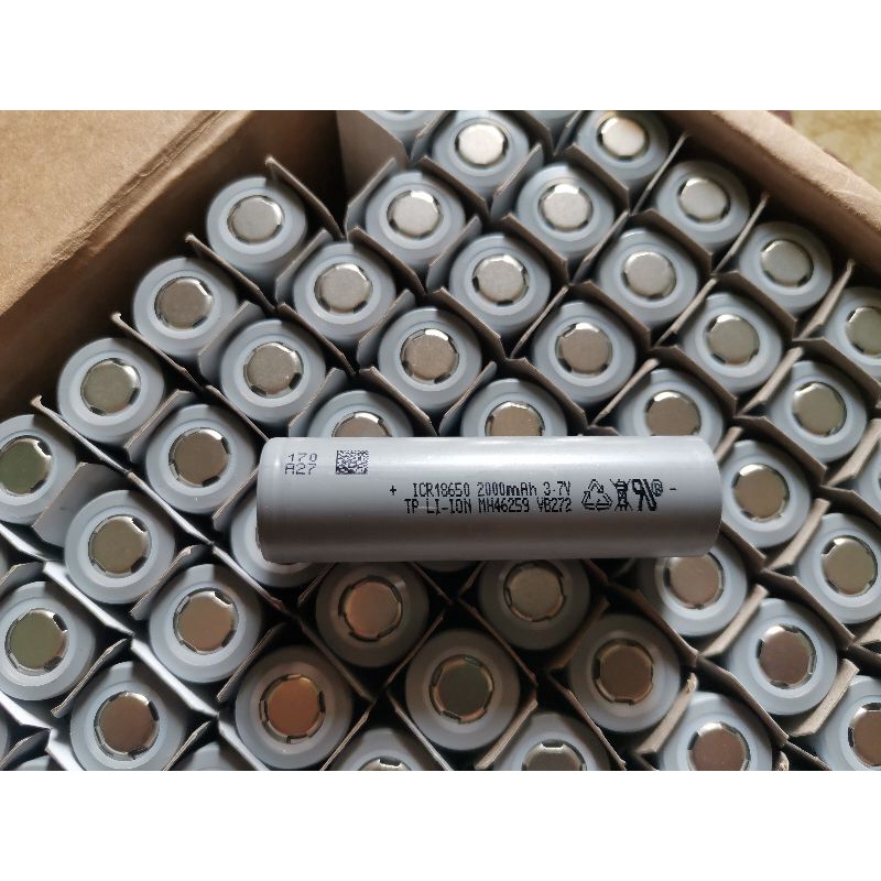 10 Cell Pin 18650 Lishen Xám Chính Hãng 2000mAh10C Xả 20A,13-14mΩ -Lisen Chính Hãng Loại Tốt Dung Lượng Cao