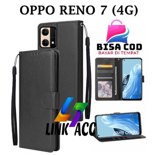Bao da điện thoại nắp lật dạng ví gấp làm ba cho oppo reno 7 reno 7