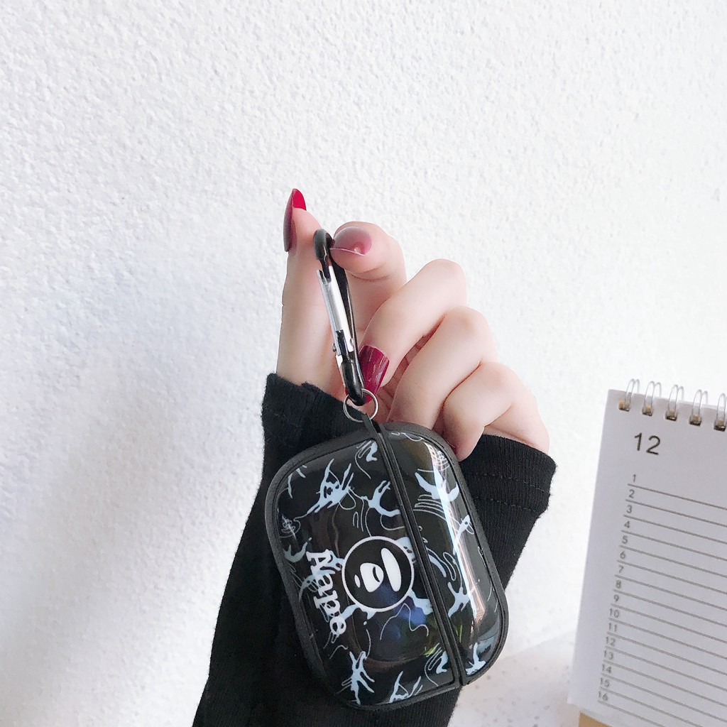 Vỏ Bảo Vệ Hộp Sạc Tai Nghe airpods pro bluetooth Không Dây In Logo Off white/ Aape Thời Trang