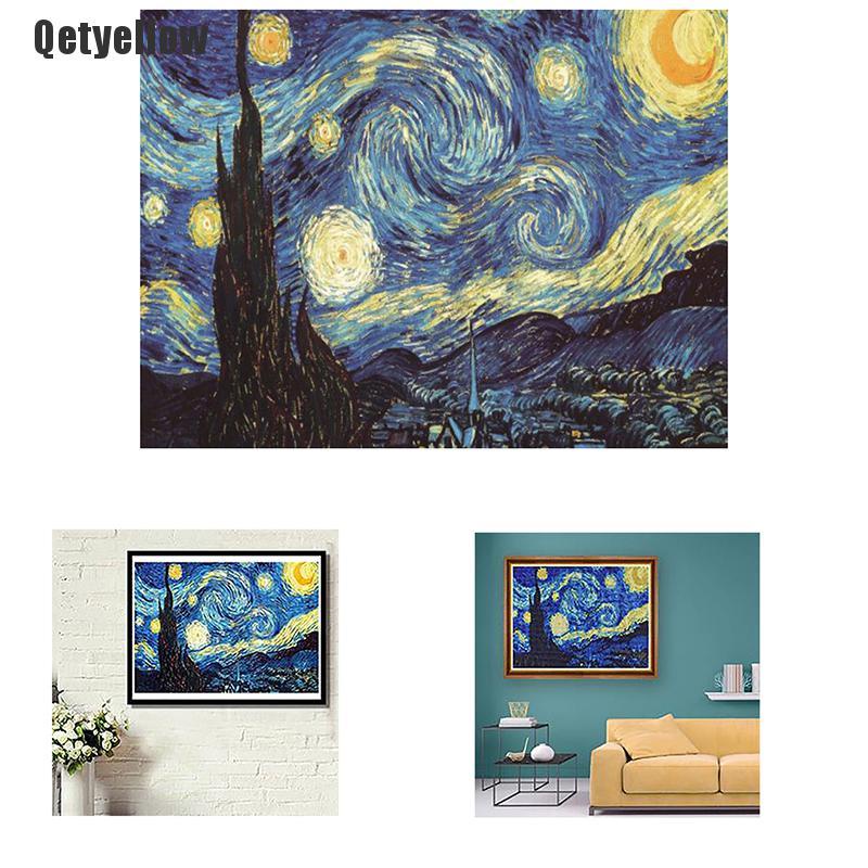 Qetyellow Full Drill 5D Diamond Painting Starry Night Diamond Painting for Wall Decor
