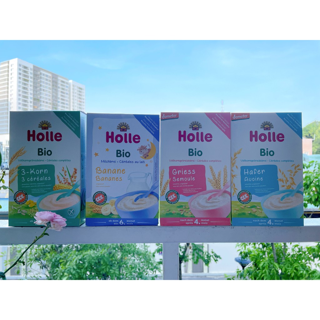 Bột ăn dặm lúa mạch, yến mạch Holle 4M - Hữu cơ, Organic