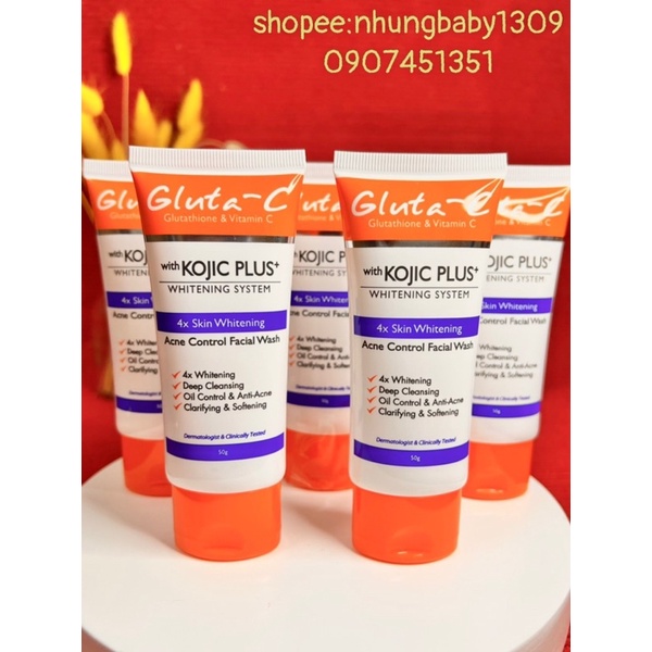 Sữa rửa mặt Gluta-C Kojic Plus làm tươi sáng da (50g)