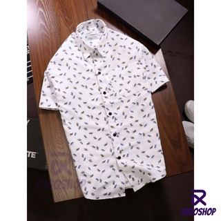 [XẢ KHO] Áo sơ mi tay ngắn nam đẹp họa tiết công sở có túi chấm bi nhỏ MAN form rộng RSM078