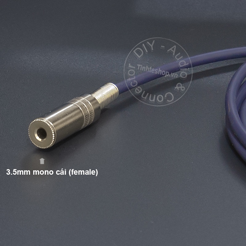 Dây 3.5 nối dài mono DIY 0.3 đến 5 mét - 3.5mm mono male to female audio cable