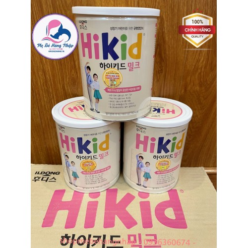 Thùng 6 lon Sữa Hikid Vani 600g tăng chiều cao- cân nặng