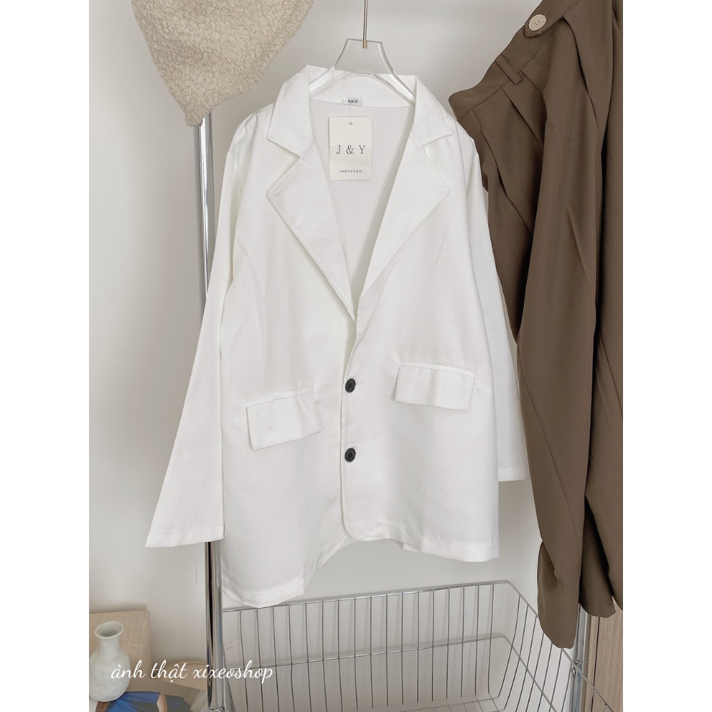 Áo blazer vest nữ, áo khoác màu trơn phong cách ulzzang xixeoshop