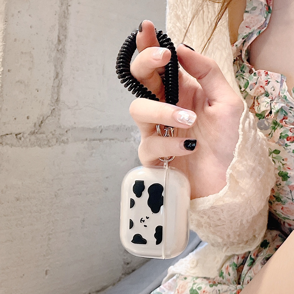 Vỏ Bảo Vệ Hộp Sạc Tai Nghe airpods 1 2 Pro 3rd Generation Pro 1/2 Trong Suốt Chống Sốc Họa Tiết Hoạt Hình Kèm Dây Đeo Kiểu Nhật Hàn