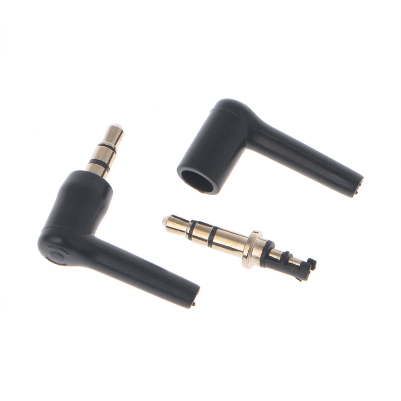 Bộ 10 Cây Cắm Mạ Vàng 3 / 4 Cực 3.5mm 90 Chất Lượng Cao° Giắc Cắm Tai Nghe Mini Chuyên Dụng Chất Lượng Cao