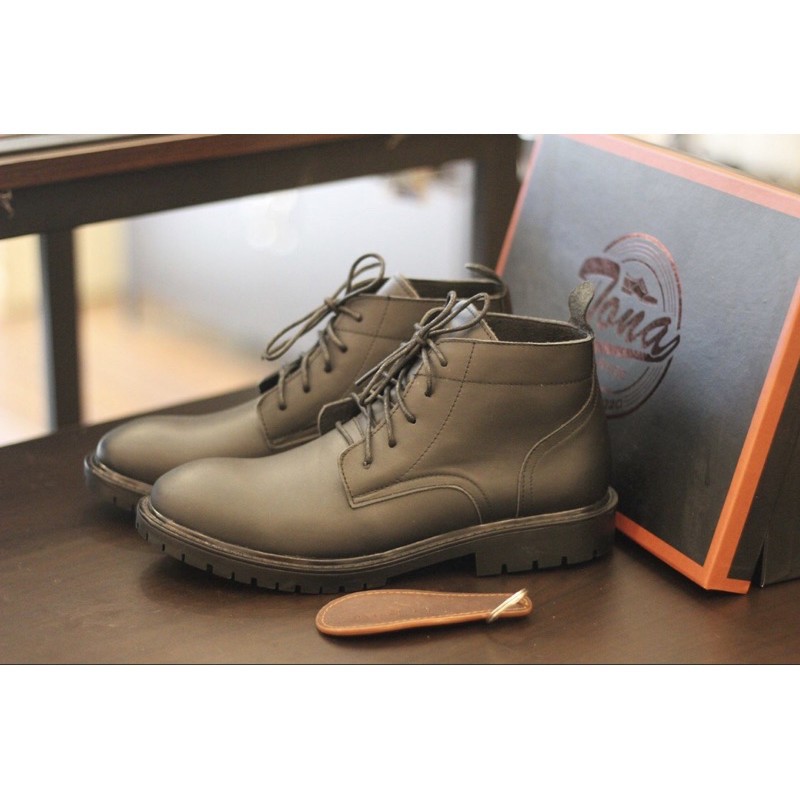 [Giày Mới] Giày Boots Màu Trơn Classic TonaShoe
