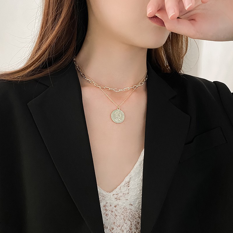 vòng cổ Hai Đầu Thiết Kế Đơn Giản Xinh Xắn Cho Nữ