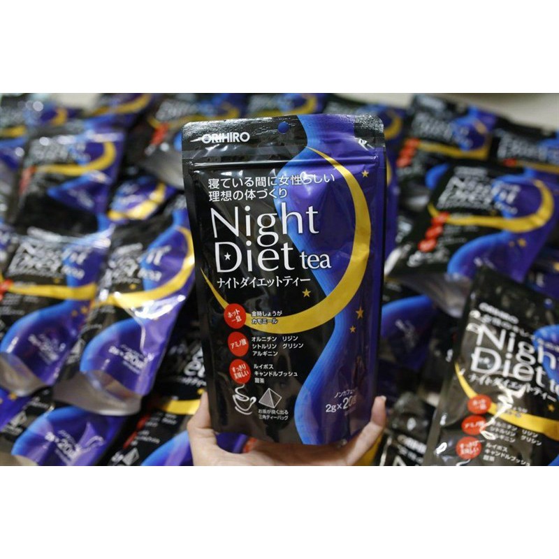 [Nhật nội địa] Túi 20 gói trà lọc giảm cân ban đêm Orihiro Night Diet Tea Nhật Bản (2gram/gói)