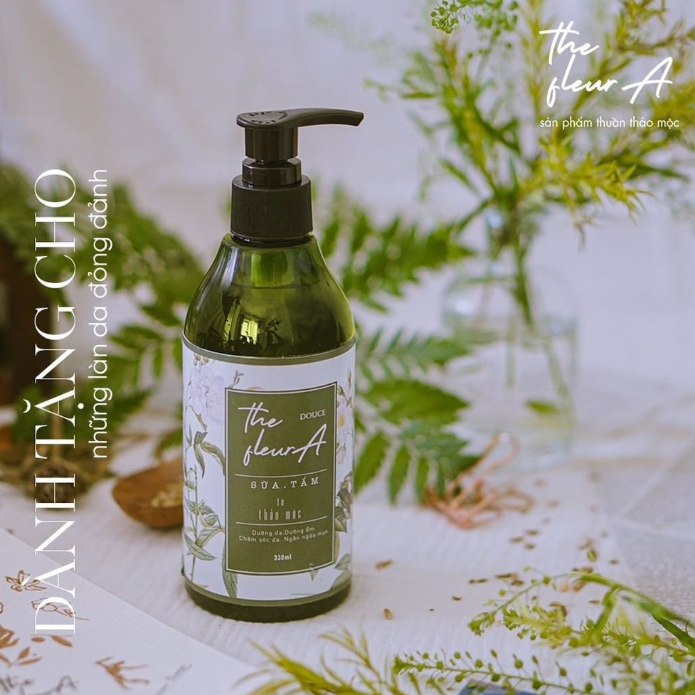 Sữa Tắm Thảo Dược The FleurA Sữa Tắm Thiên Nhiên Dưỡng Da Sữa Tắm Natural Ngăn Mụn Cơ Thể Phù Hợp Cho Bà Bầu và Cho Bé