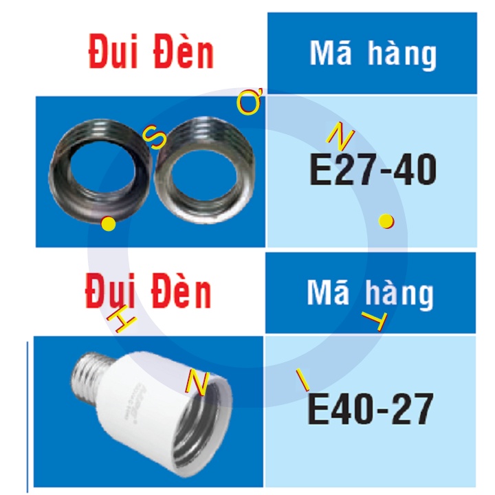 Đuôi Đèn Chuyển Đổi Từ E27 Sang E40 MPE