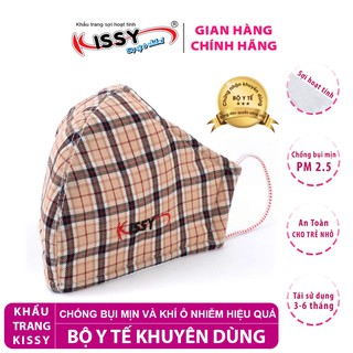 Khẩu trang cao cấp Kissy 100% chính hãng - Caro phong cách - Size L