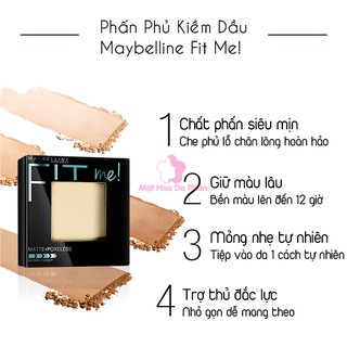 Phấn phủ kiềm dầu Fit Me Maybelline