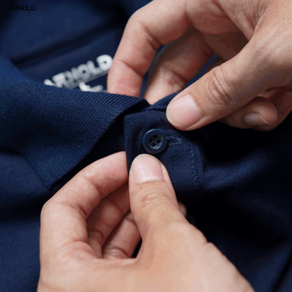 [Mã LTP50 giảm 50000 đơn 150000] Áo thun polo nam cổ bẻ màu xanh dương vải cá sấu Cotton trẻ trung, thoáng mát - Arnold | BigBuy360 - bigbuy360.vn