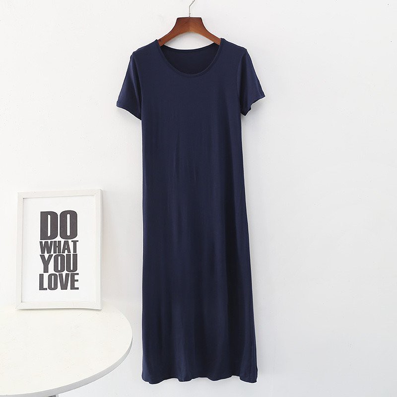 Váy dài qua gối chất cotton mềm mát thấm hút mồ hôi V11 - Đầm xuông dáng dài nhiều màu lên dáng cực xinh