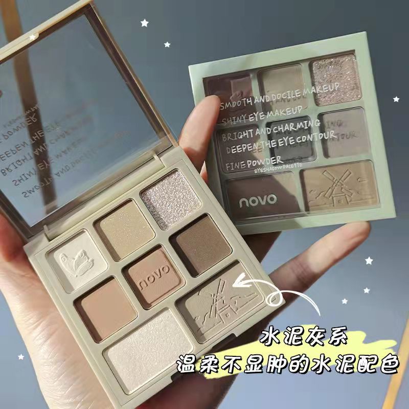 ♕Bảng Phấn Mắt Novo 8 Màu Sắc Hiệu Ứng Lì/ Ánh Nhũ/ Ánh Nhũ Thời Trang NO.5604