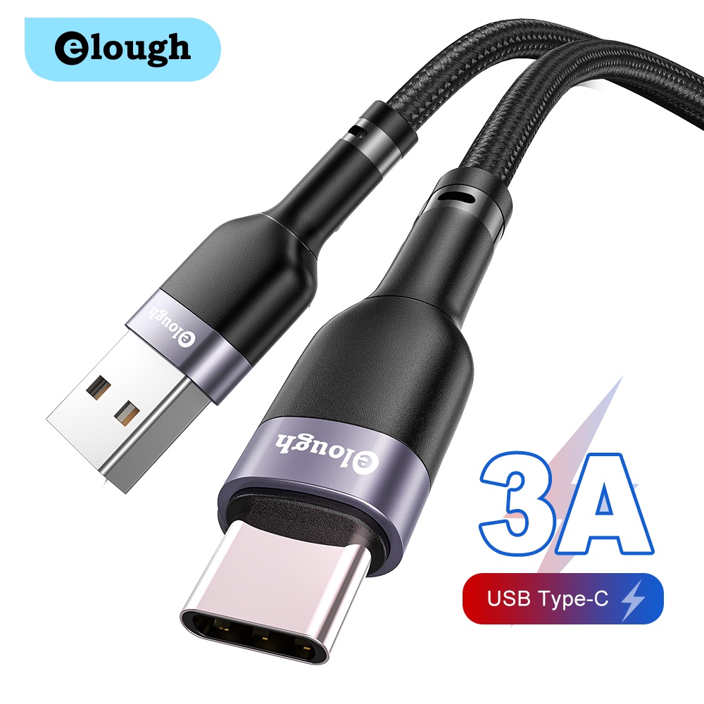 Cáp sạc nhanh Elough USB type C QC 3.0 truyền dữ liệu cho điện thoại Huawei