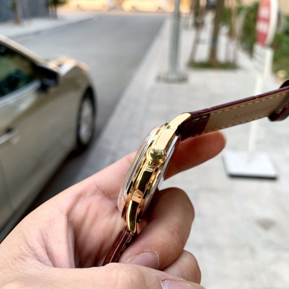 Đồng hồ Nam Orient Thiết kế đơn giản, tinh tế, lịch lãm, dây da, kim trôi, máy nhật